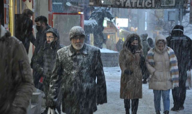 Kars'ta yoğun kar yağışı