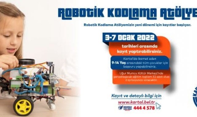 Kartal Belediyesi Robotik Kodlama Atölyesi yeni öğrencilerini bekliyor