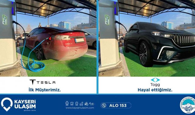 Kayseri Ulaşım A.Ş.'den elektrikli araçlar için şarj ünitesi
