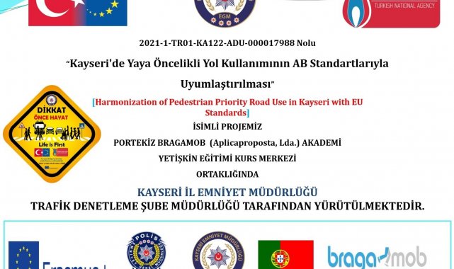 Kayseri'de AB standartlarında 'Yaya Öncelikli Yol Eğitimi' verilecek