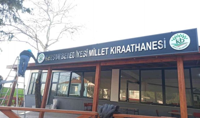 Kepsut'un Saraç mahallesine Millet Kıraathanesi