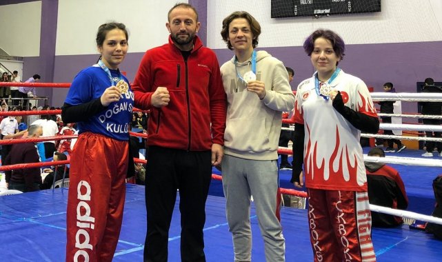 Kick Boks'ta 2 altın 1 gümüş madalya