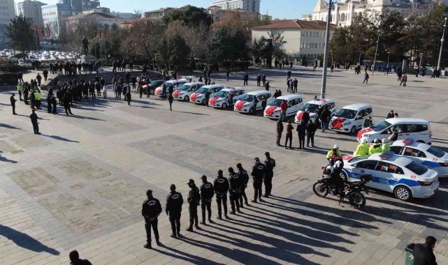 Kırıkkale Emniyetine tahsis edilen 14 araç törenle hizmete alındı
