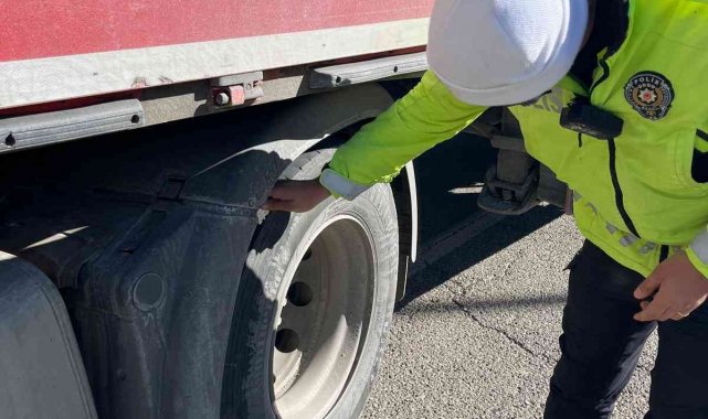 Kış lastiği kullanmayan 58 araç sürücüsüne ceza