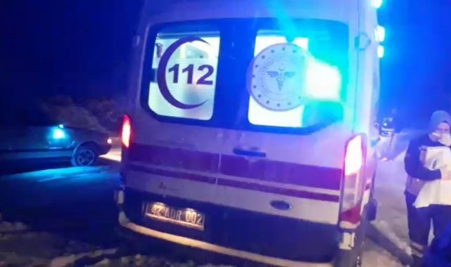 Konya'da hamile kadın karda mahsur kalan otomobilde doğum yaptı