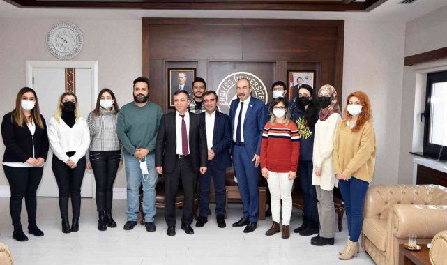 KTO yönetiminden ERÜ'ye tebrik ziyareti