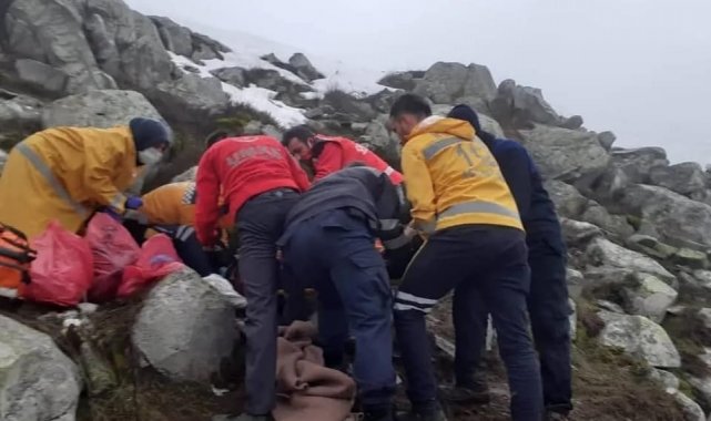 Kurtarma ekipleri yaralı avcı için seferber oldu