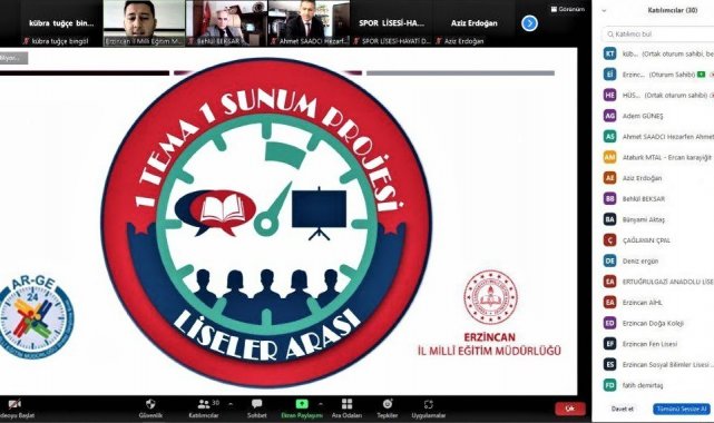 Liseler arası "1 Tema 1 Sunum Projesinin" tanıtım toplantısı yapıldı