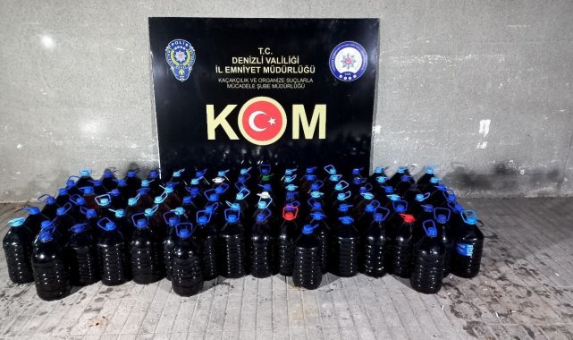 Litrelerce sahte alkol piyasaya sürülmeden yakalandı