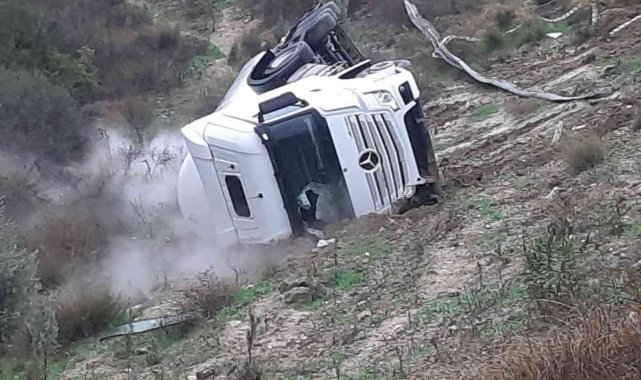 LPG yüklü tanker şarampole uçtu