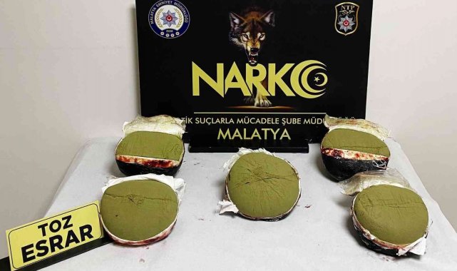 Malatya&#039;da 71 kilo esrar yakalandı