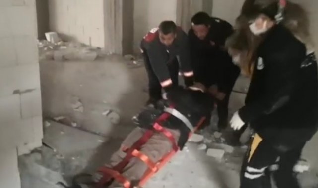 Malatya&#039;da inşaatta düşen bir kişi yaralandı