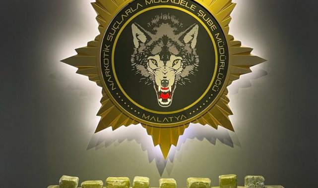 Malatya'da yolcu otobüsünde 65 kilogram esrar ele geçirildi