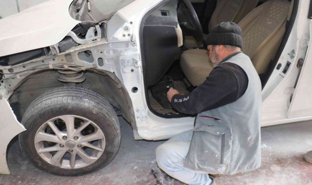 Malatya&#039;daki oto sanayilerde kar yoğunluğu