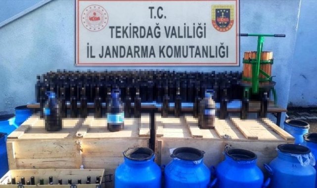 Malkara&#039;da 800 litre sahte içki ele geçirildi