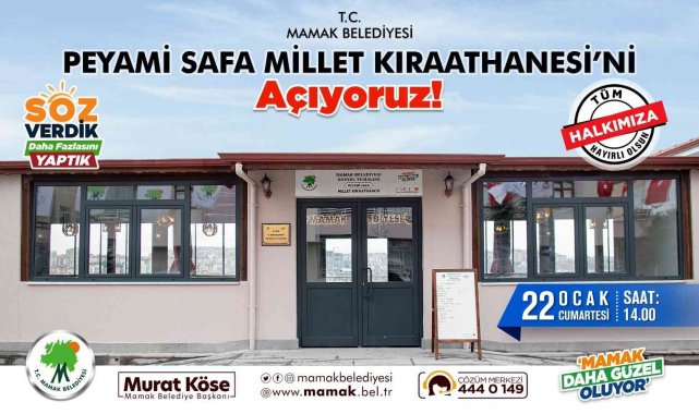Mamak'ta bir Millet Kıraathanesi daha açılıyor