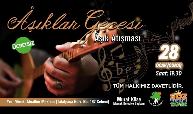 Mamaklılar Aşıklar Gecesi'nde buluşuyor