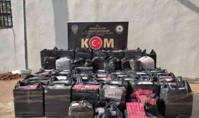 Mardin'de 61 bin 850 adet kaçak sigara ele geçirildi