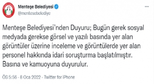 Menteşe Belediyesi'nde 3 görevli, ambulansa “Geberen gebersin” diyerek yol vermedi.