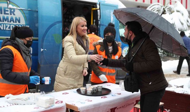 Merkezefendi&#039;de soğuk havada çorba ikramı
