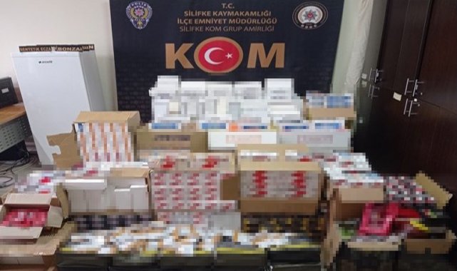 Mersin&#039;de 203 bin 800 adet makaron ele geçirildi