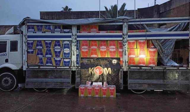 Mersin&#039;de 4 milyon 610 bin adet gümrük kaçağı makaron ele geçirildi