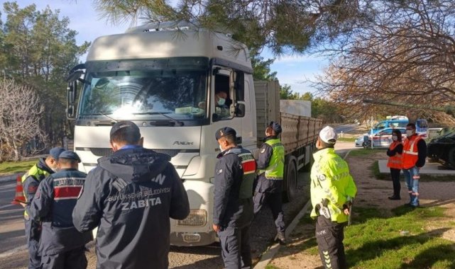 Mersin'de drone destekli trafik denetimi