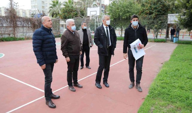 Mezitli'de atıl spor sahaları komplekse dönüştürülüyor