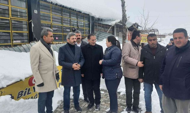 Milletvekili Aydın, Besni esnafına geçmiş olsun dileklerinde bulundu