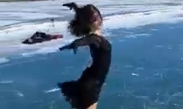 Milli patenci Şentunalı'dan Çıldır gölünde gösteri