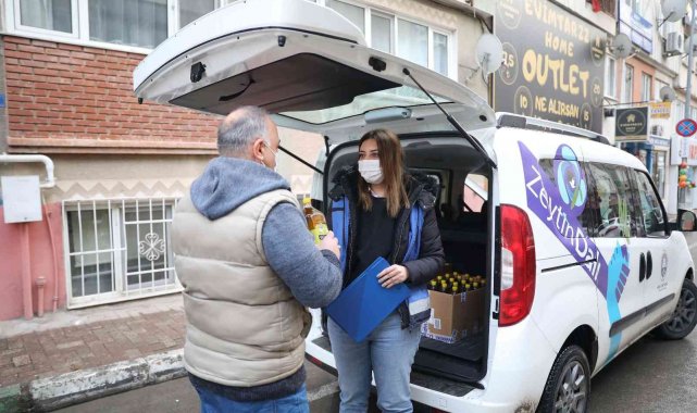 Mudanya Belediyesi'nden sofralara zeytinyağı desteği