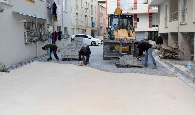 Mudanya'ya parke yol çalışmaları devam ediyor