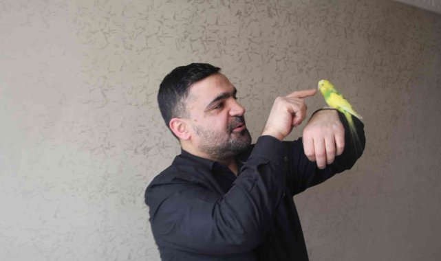 Muhabbet kuşunun Cumhurbaşkanı Erdoğan aşkı