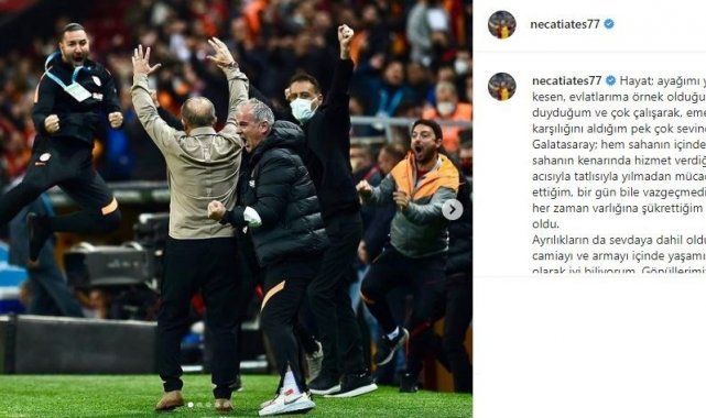 Necati Ateş, Galatasaray&#039;a veda etti