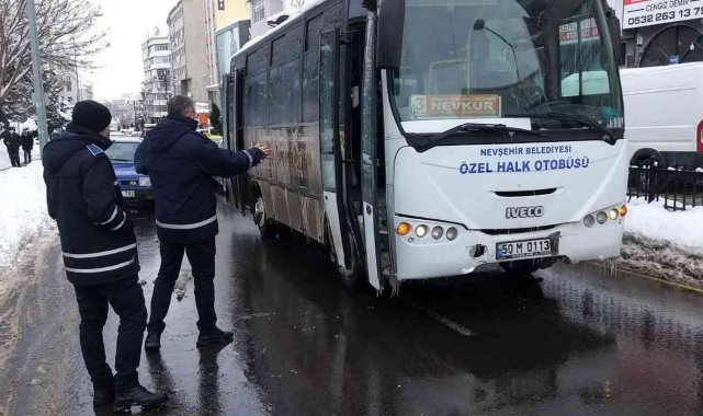 Nevşehir'de halk otobüsleri denetlendi