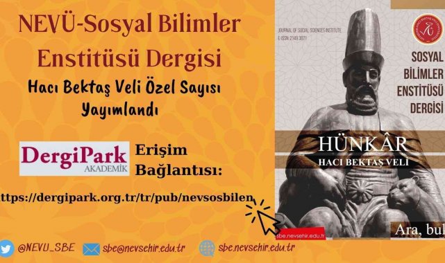 NEVÜ-SBE Dergisi &#039;Hacı Bektâş Veli Özel Sayısı&#039; Yayınladı