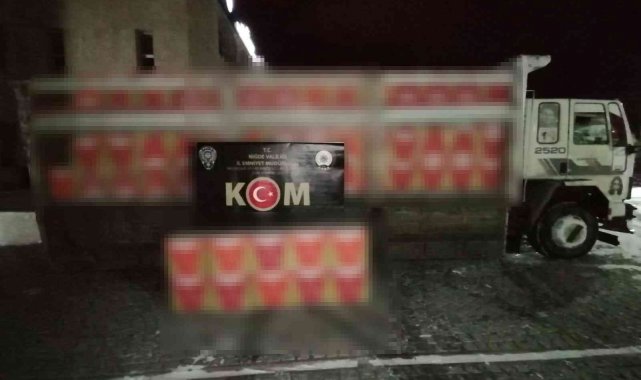 Niğde&#039;de 9 milyon adet makaron ele geçirildi