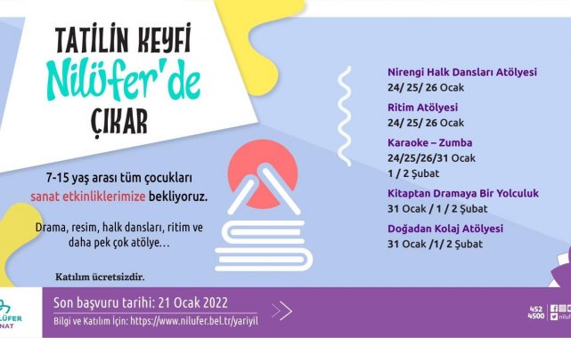 Öğrenciler tatilin keyfini Nilüfer'de yaşayacak