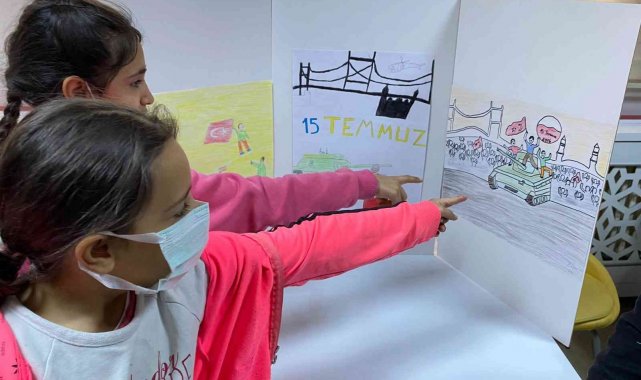 Öğrencilerden 15 Temmuz resim sergisi