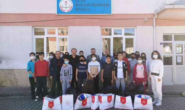Ordu'da öğrencilere spor malzemesi desteği