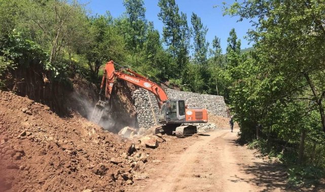 Ordu'da yollara kale gibi duvar