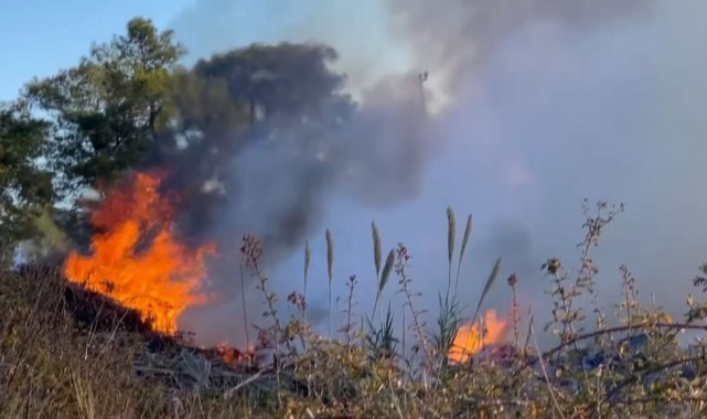 Ormanlık alan yakınında bulunan çöplükten çıkan dumanlar panik oluşturdu