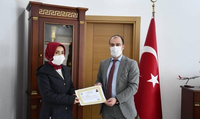 Örnek öğretmenlere başarı belgesi