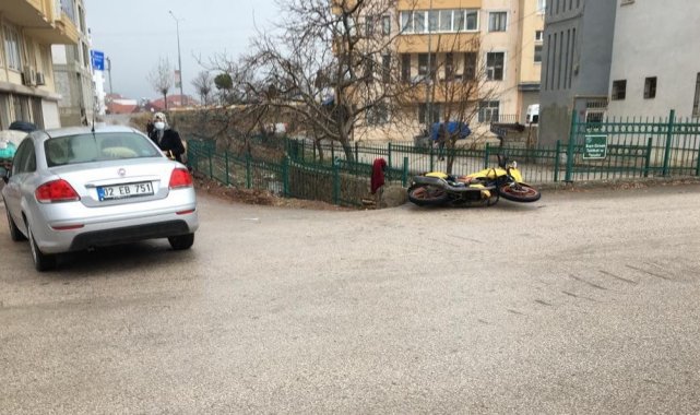Otomobil ile motosiklet çarpıştı: 1 yaralı