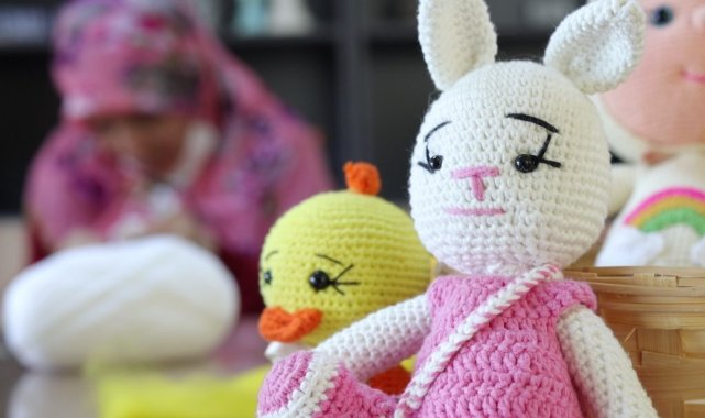 Özel öğrenci Hilal'den örgü bebekler