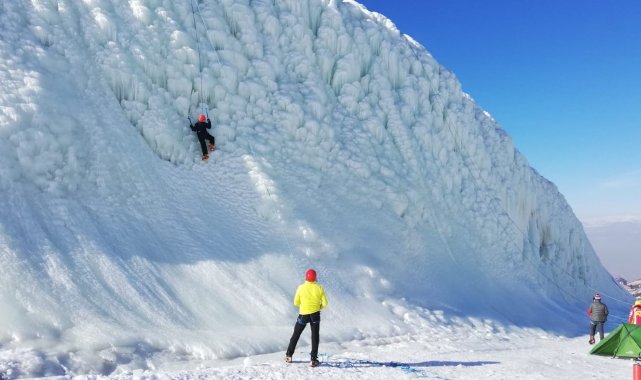 Palandökende buz tırmanışı nefesleri kesecek