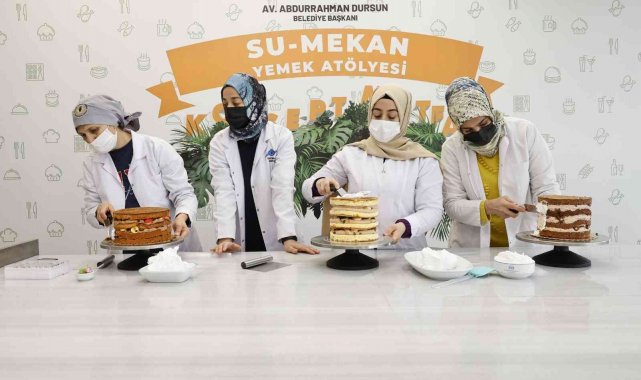 Pastacılık kursunda sınav heyecanı