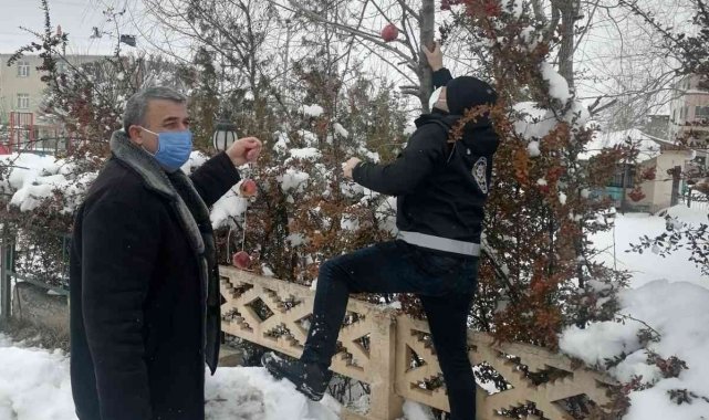 Polis yaban ve sokak hayvanları unutmadı