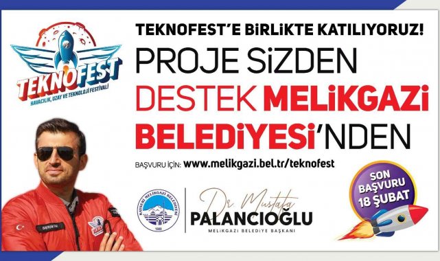 Proje gençlerden destek Melikgazi&#039;den