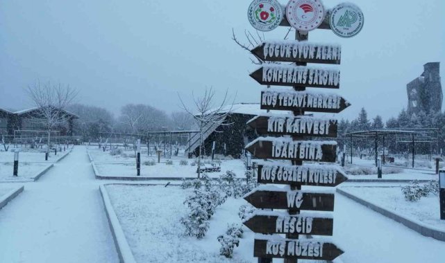 "Kuş Oteli" Hersek Lagünü beyaza büründü